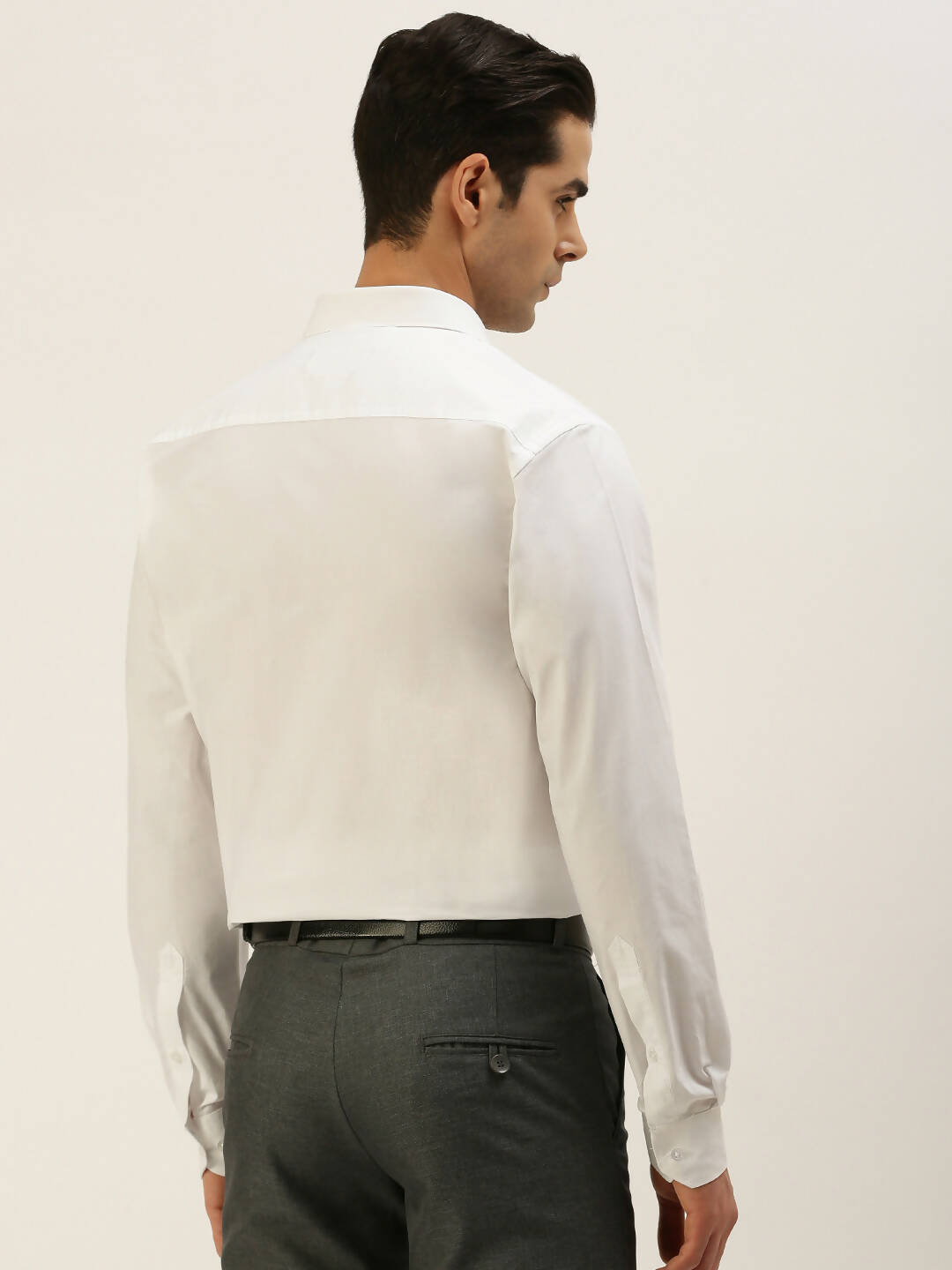 Ramraj Cotton Mens Full Sleeve Formal 100 % Cotton White Shirt 