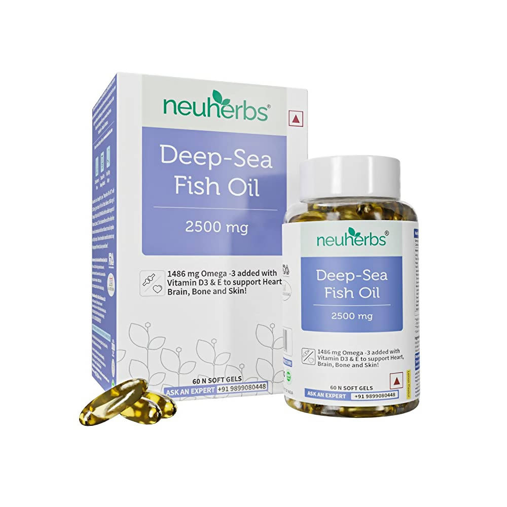 Neuherbs Deep-Sea Omega 3 Fish Oil Softgels - Grab2buy