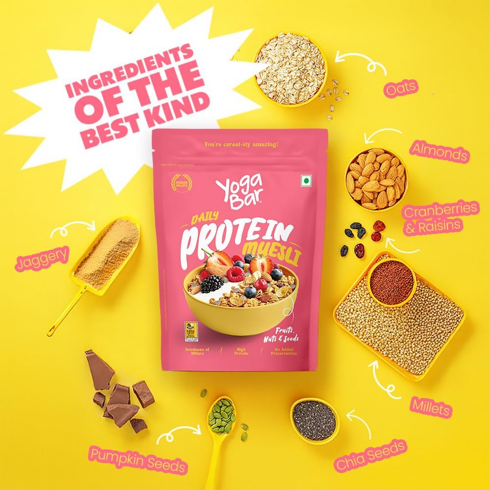 Yoga Bar Daily Protein Muesli Fruits, Nuts & Seeds  Grab2Buy Yoga Bar Grab2Buy