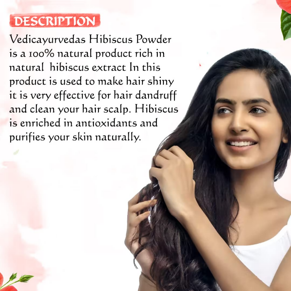 VedicAyurveda Bio-Organic Industry Hibiscus Powder  Grab2Buy VedicAyurveda Grab2Buy