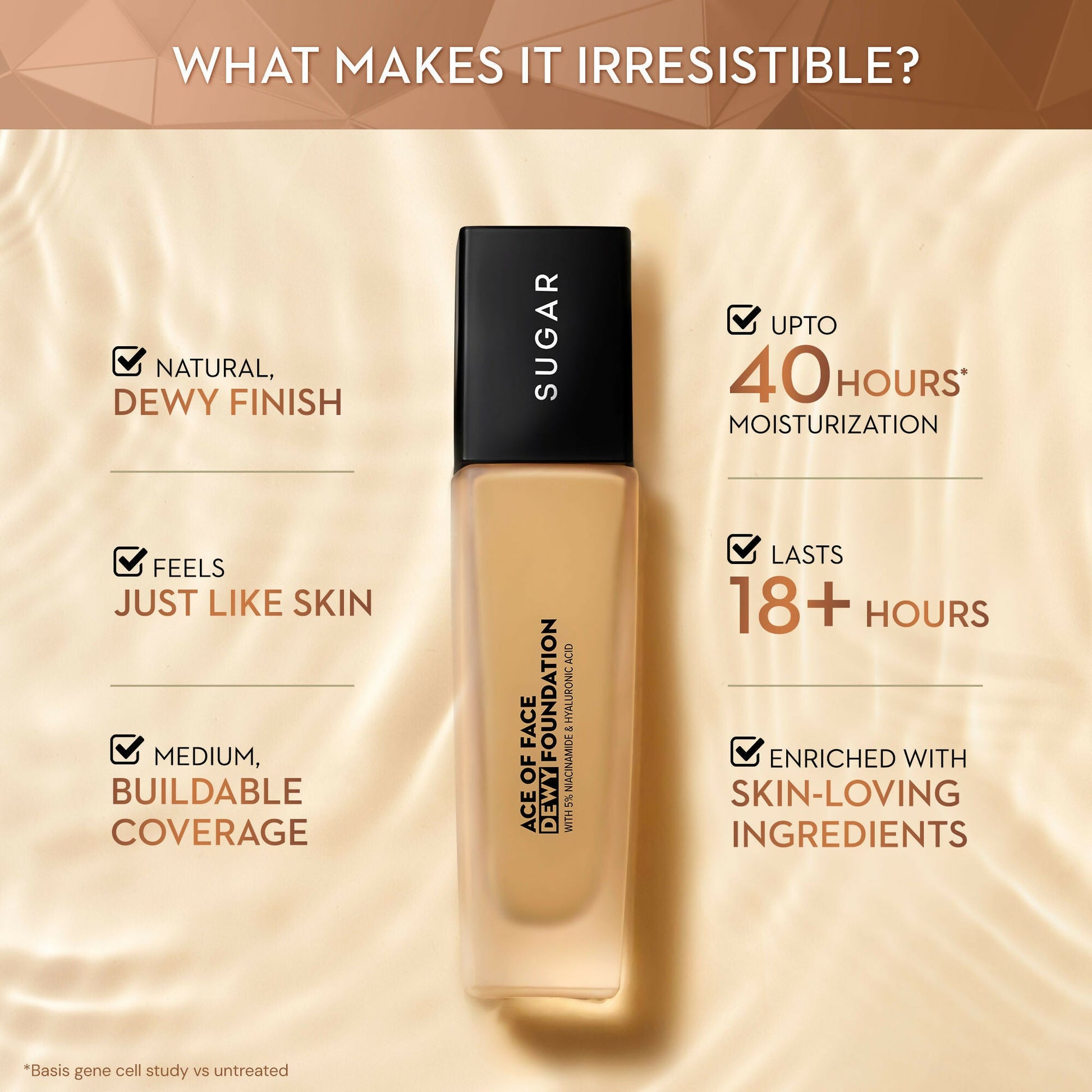 Sugar Ace Of Face Dewy Foundation - 20 Galao