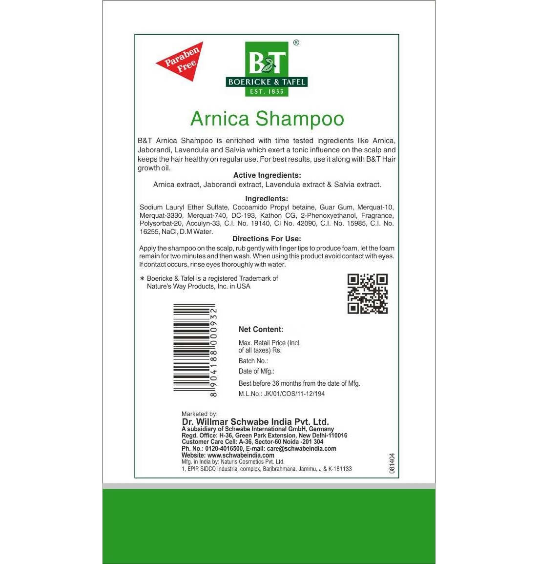Boericke & Tafel Arnica Shampoo - Grab2buy