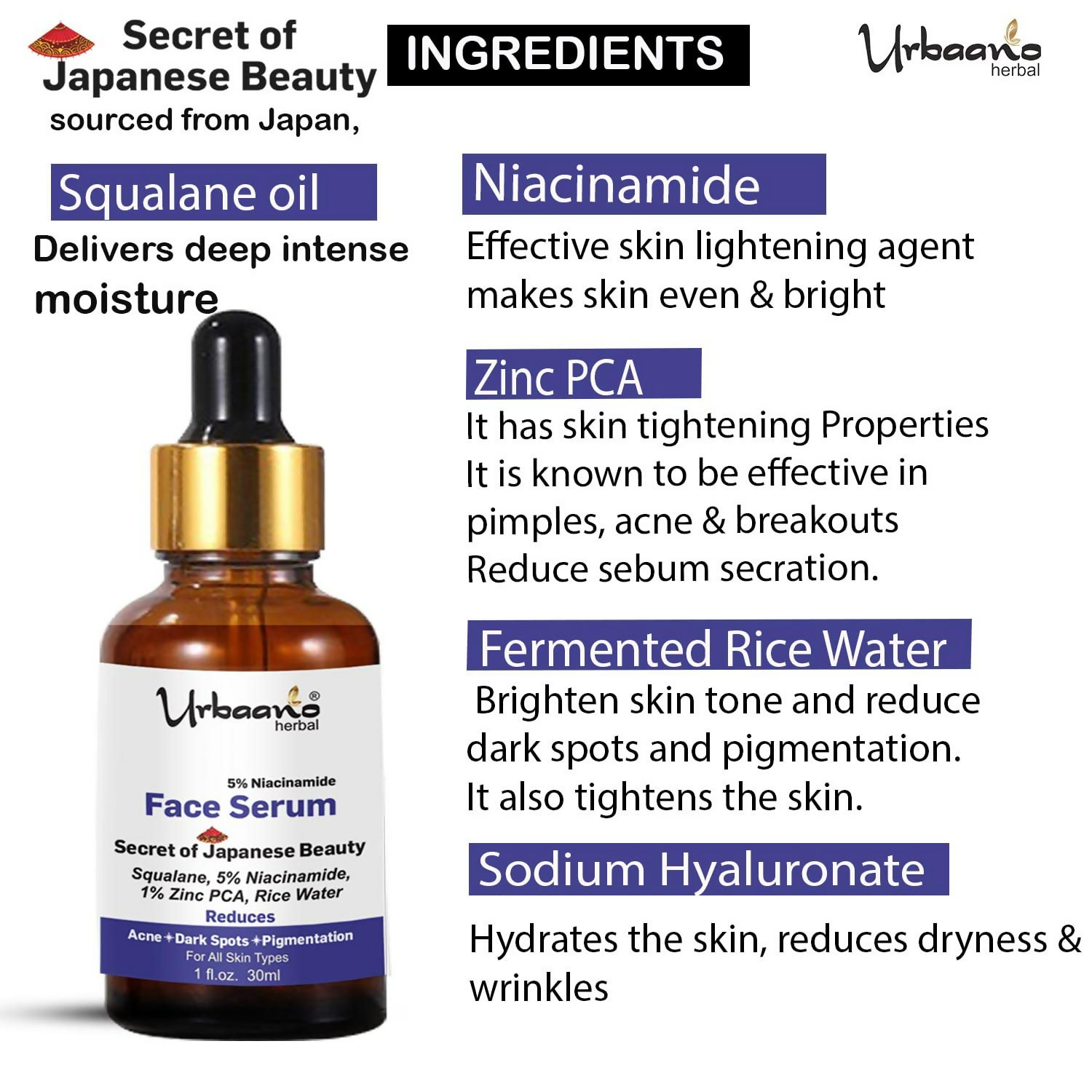 Urbaano Herbal 10% Niacinamide Serum  Grab2Buy Urbaano Herbal Grab2Buy