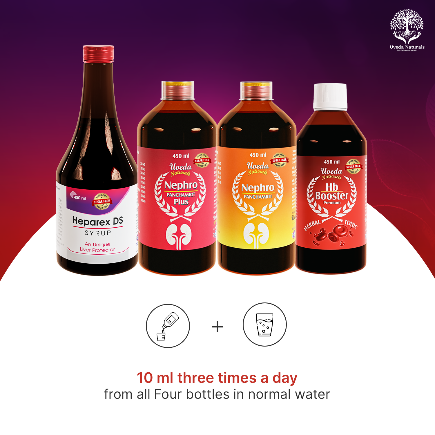 Uveda Naturals 4-in-1 Sugar Free Combo 