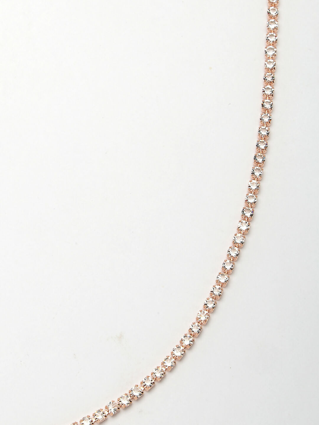 NVR Women's Rose Gold-Polished AD-Studded Kamarbandh Waist Chain 