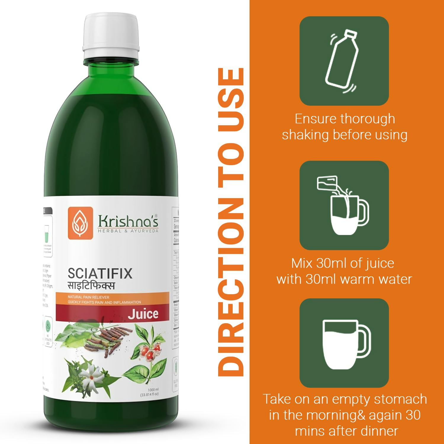 Krishna'S Herbal & Ayurveda Sciatifix Herbal Juice 