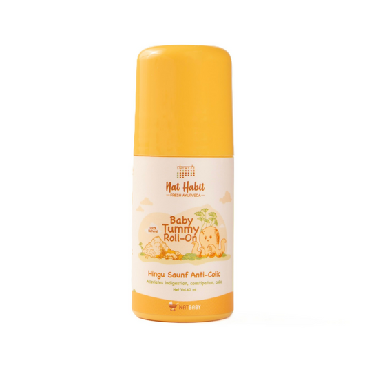 Nat Habit Hingu Saunf Anti-Colic Baby Tummy Roll-On 