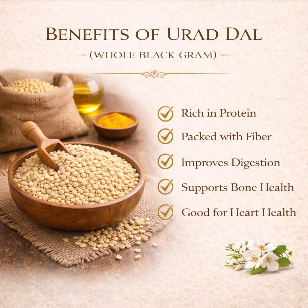 Village-Organica White Urad Dal Whole  Grab2Buy Village-Organica Grab2Buy