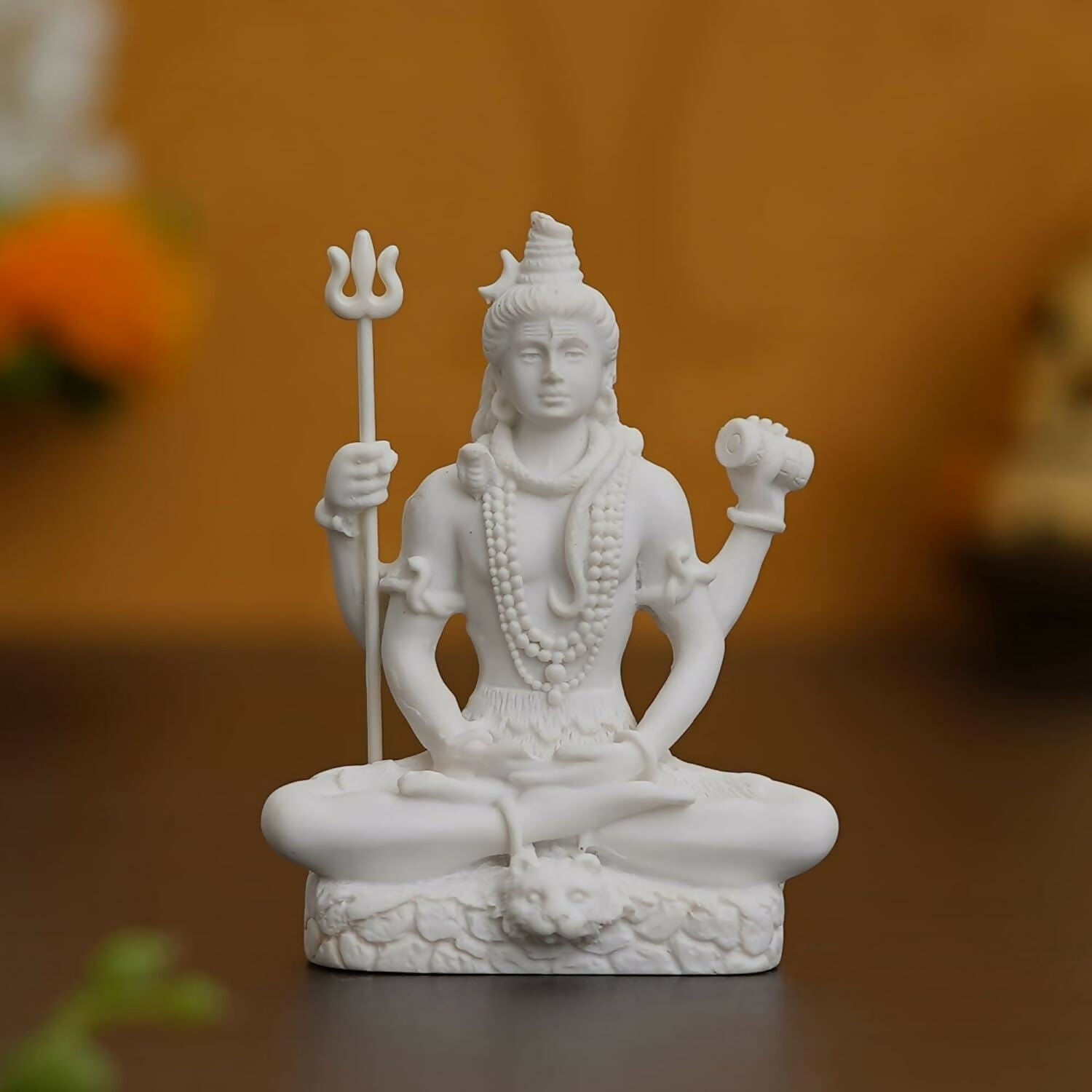 eCraftIndia White Polyresin Lord Shiva Statue - Grab2buy