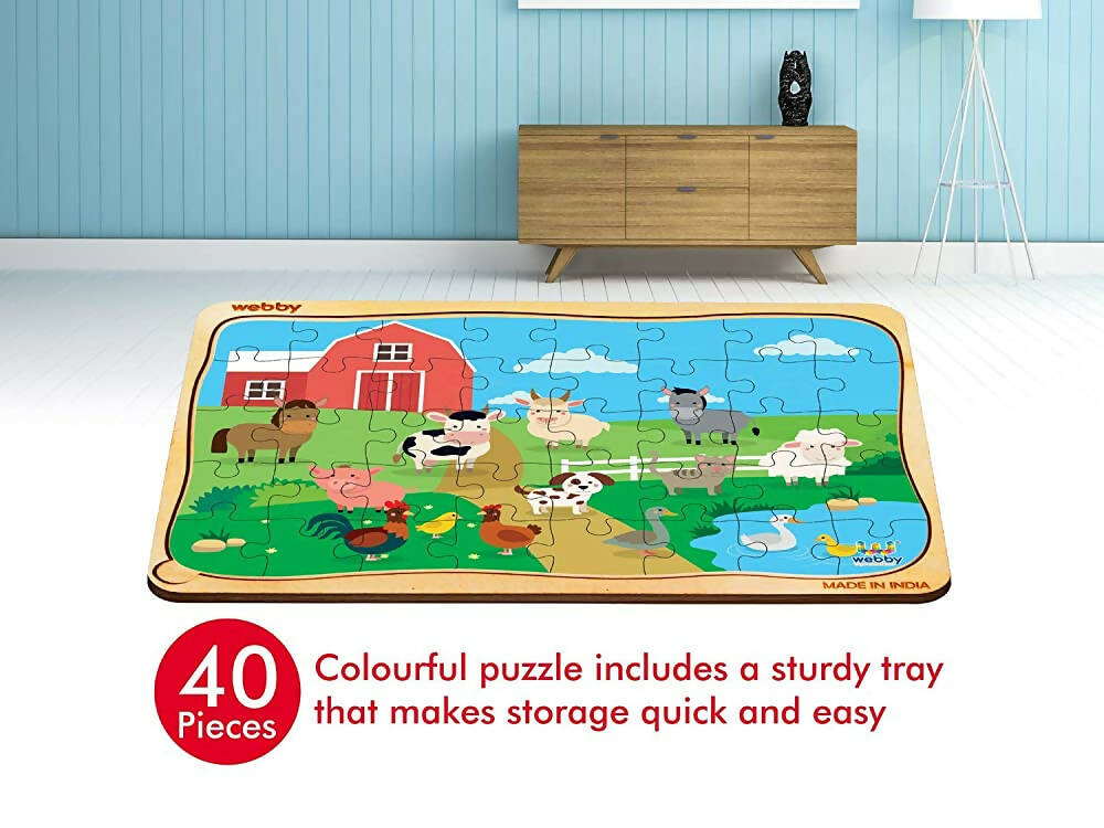 Webby Farm House Wooden Jigsaw Puzzle- 40 Pcs  Grab2Buy Webby Grab2Buy