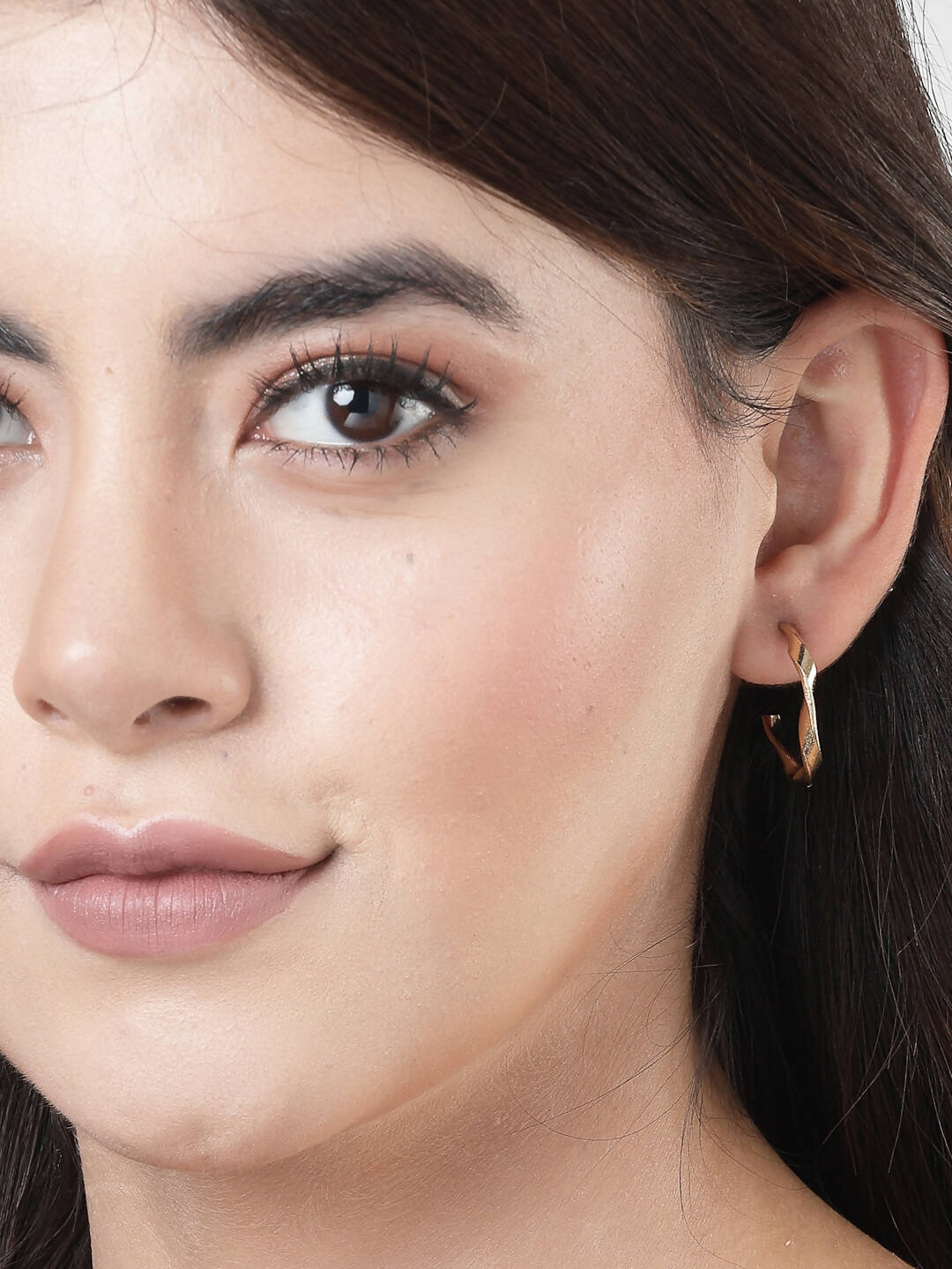 NVR Women's Set of 3 Gold-Polished Hoop Earrings 