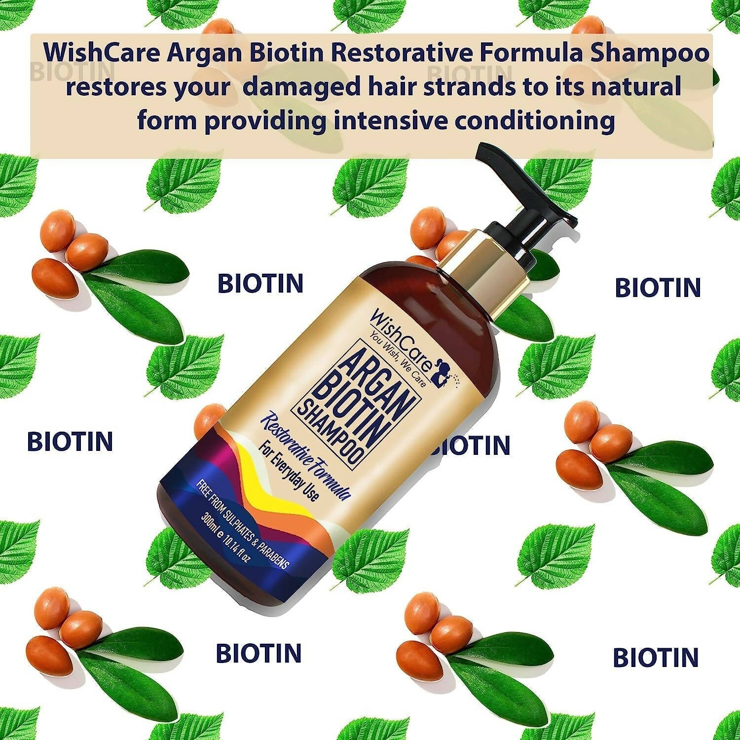 Wishcare Argan Oil Biotin Shampoo  Grab2Buy Wishcare Grab2Buy