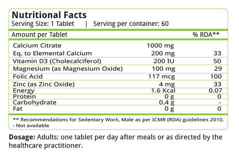 Nature's Velvet Calcium Magnesium Zinc Tablets 