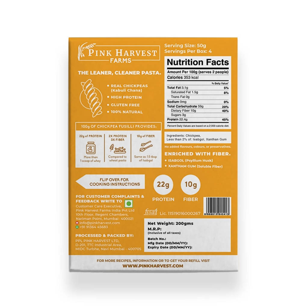 Pink Harvest Chickpea Fusilli Pasta - Grab2buy