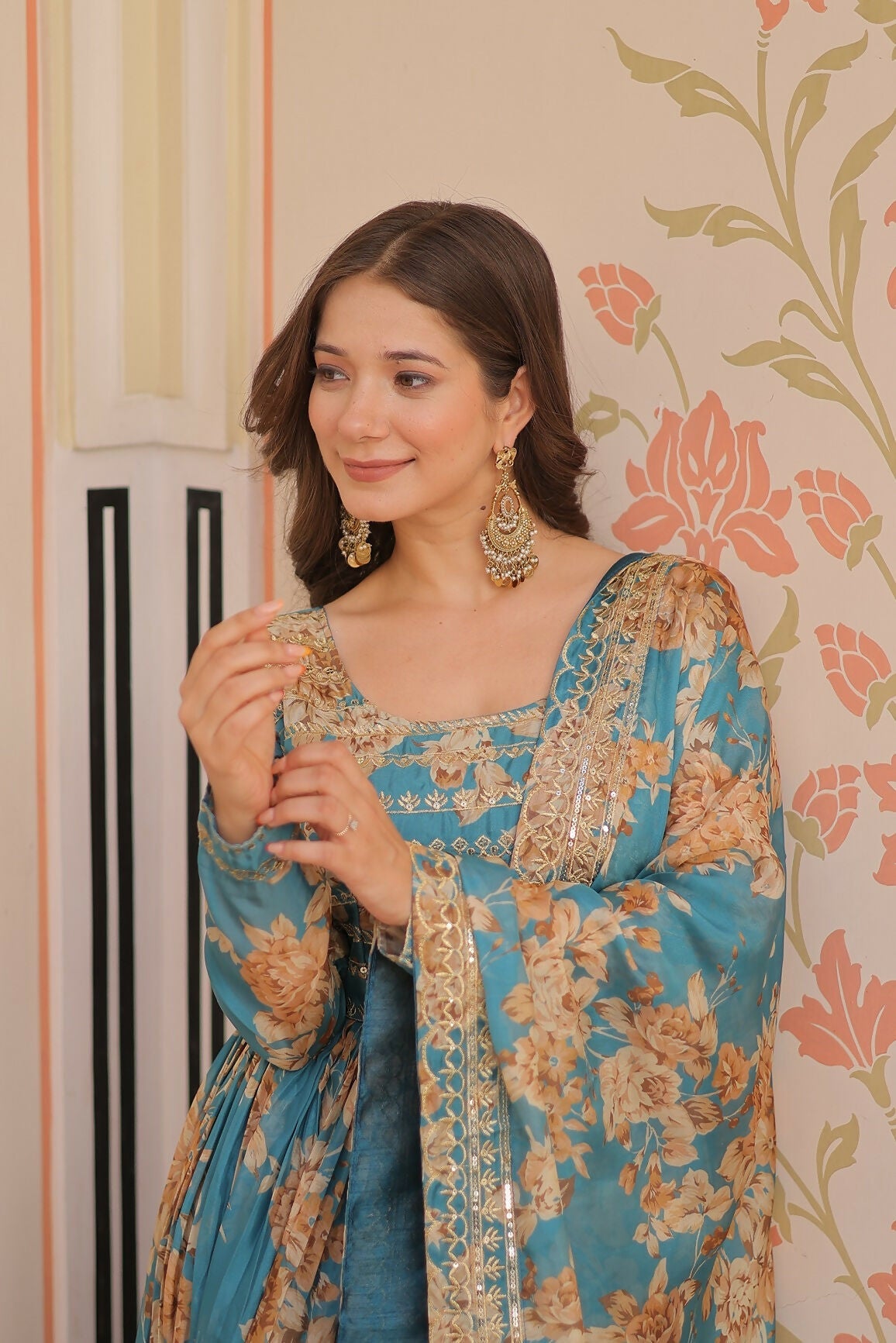Joban Fashion Rama Silk Sequence Embroidery Work Kurta Set