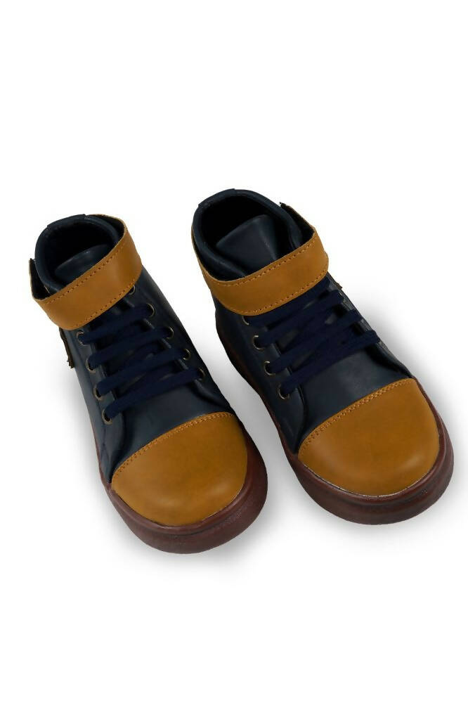 Tiny Bugs Boys Party Wear Mid Top Boots - Navy  Grab2Buy Tiny Bugs Grab2Buy