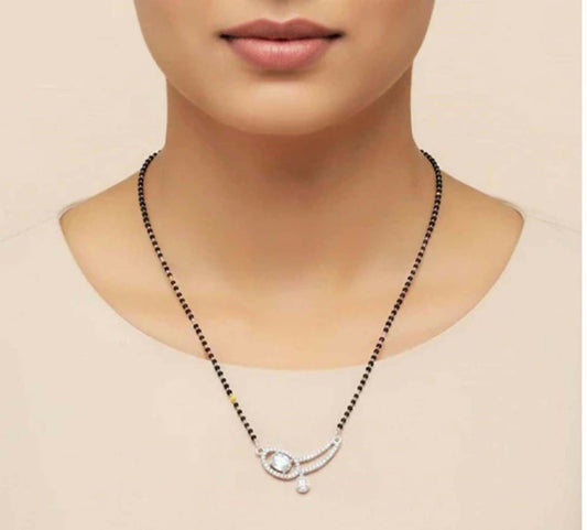 Joban Fashion Women White Moonstone Magic Mangalsutra