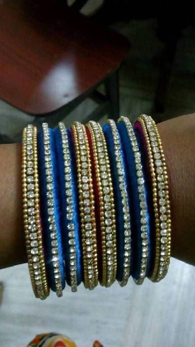 Multi Color Silk Thread Bangles set 