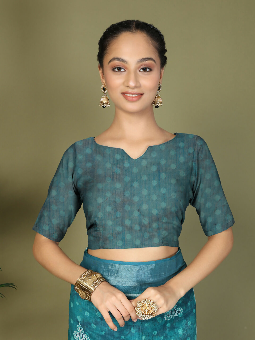 Shree Shyam Fashion Cotton Sea Green Saree