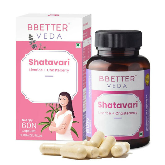 BBETTER Veda Shatavari Capsules with Licorice and Chasteberry - Grab2buy