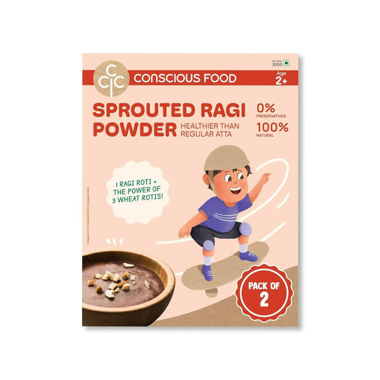 Conscious Food Sprouted Ragi Powder - Grab2buy