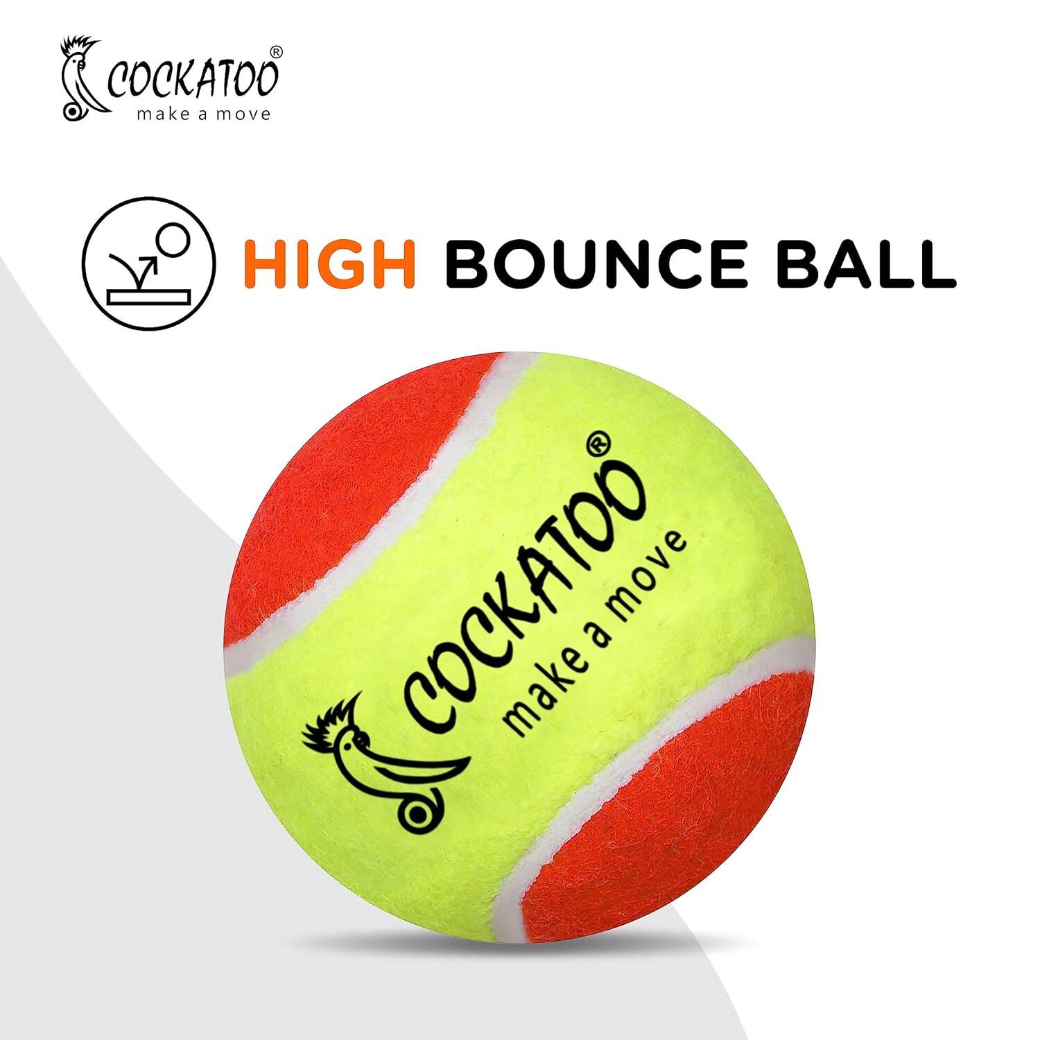 Cockatoo Rubber Cricket Tennis Ball (Pack of 2) 