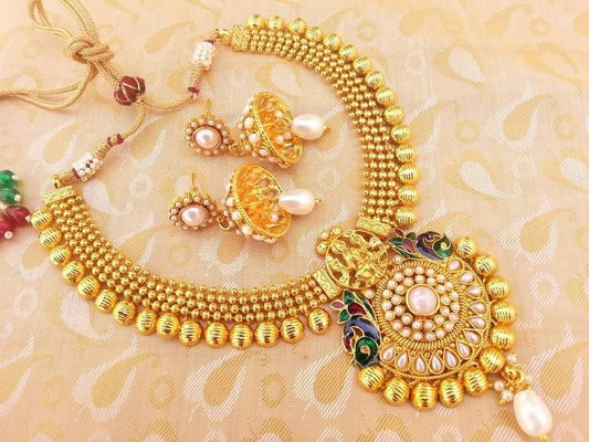 White Kemp Temple Jewelry Set