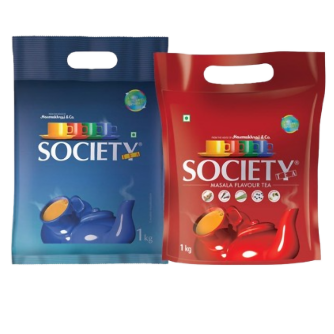 Society Leaf Tea & Society Masala Tea Pouch Combo 