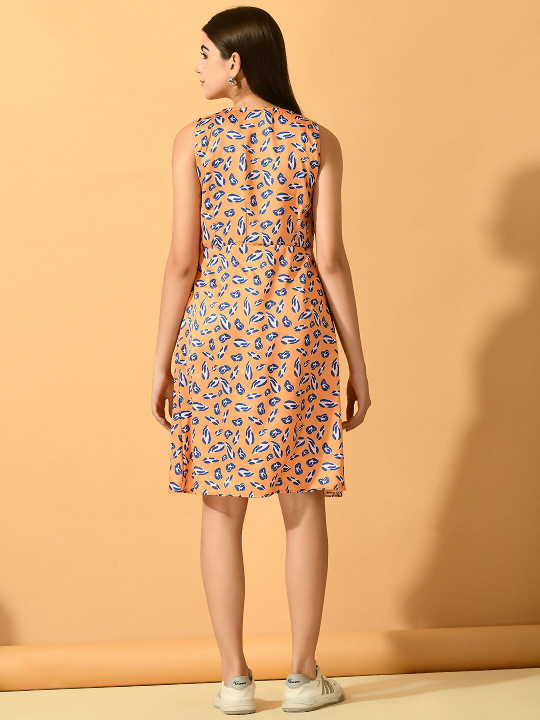 Myshka Women's Yellow Wrap Party Dress