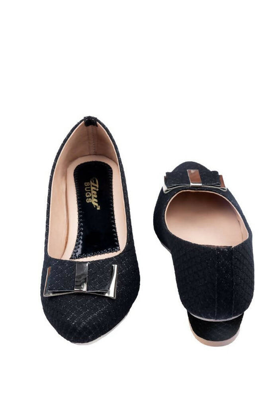 Tiny Bugs Girls Party Wear Ballerinas - Black  Grab2Buy Tiny Bugs Grab2Buy