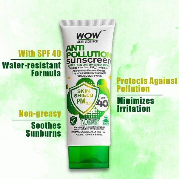 Wow Skin Science Anti Pollution Sunscreen Lotion  Grab2Buy Wow Skin Science Grab2Buy