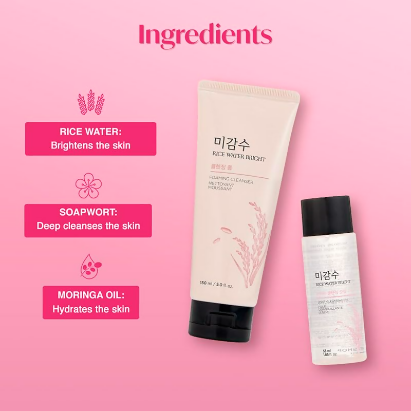 The Face Shop 2 Step Rice Water Bright Kit  Grab2Buy The Face Shop Grab2Buy