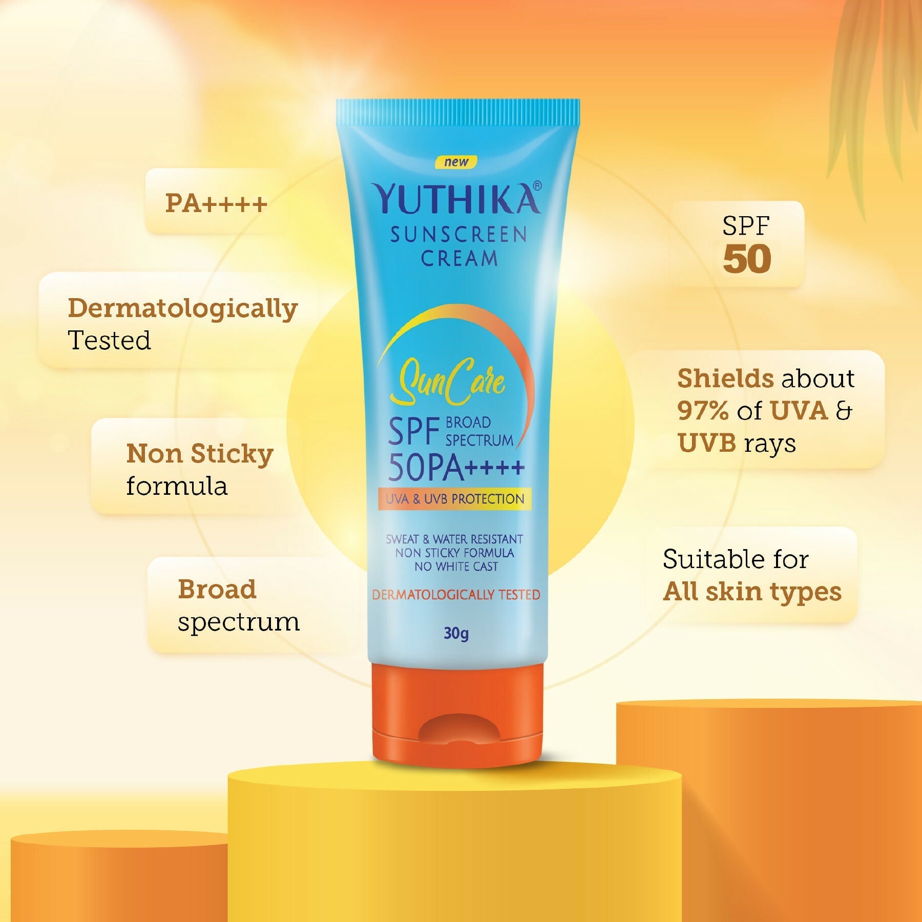 Yuthika Sunscreen Lotion SPF 50 PA+++  Grab2Buy Yuthika Grab2Buy