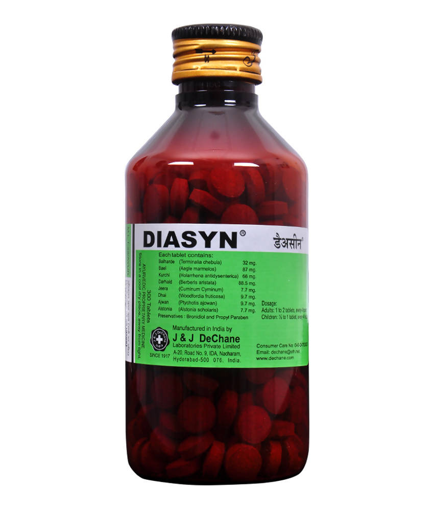 J & J Dechane Ayurvedic Diasyn Tablets 
