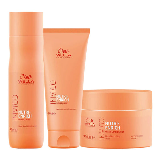 Wella Professionals INVIGO Nutri Enrich Deep Nourishing Mask, Shampoo & Conditioner Combo  Grab2Buy Wella Professionals Grab2Buy
