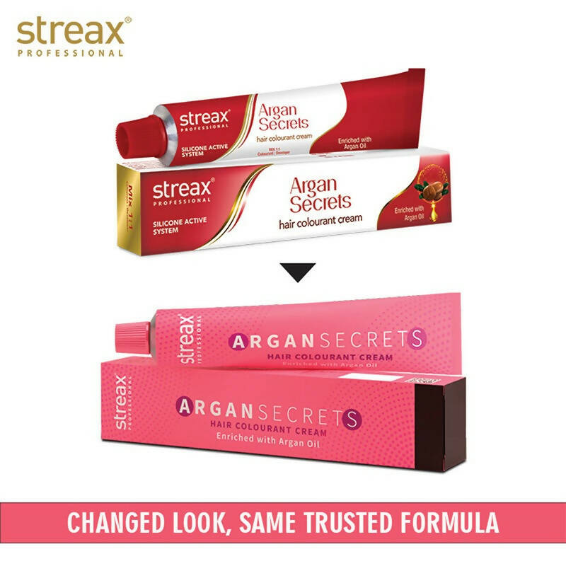 Streax Professional Argan Secrets Hair Colourant Cream - Dark Copper Blonde 6.4 