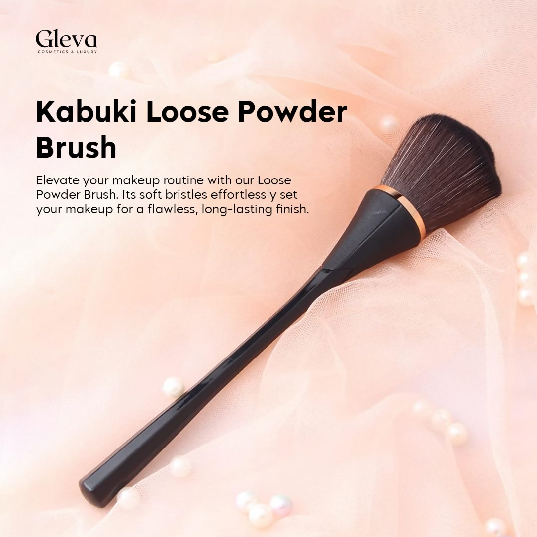 Gleva Multipurpose Professional Powder & Blush Cheek Brush - Pink Brush