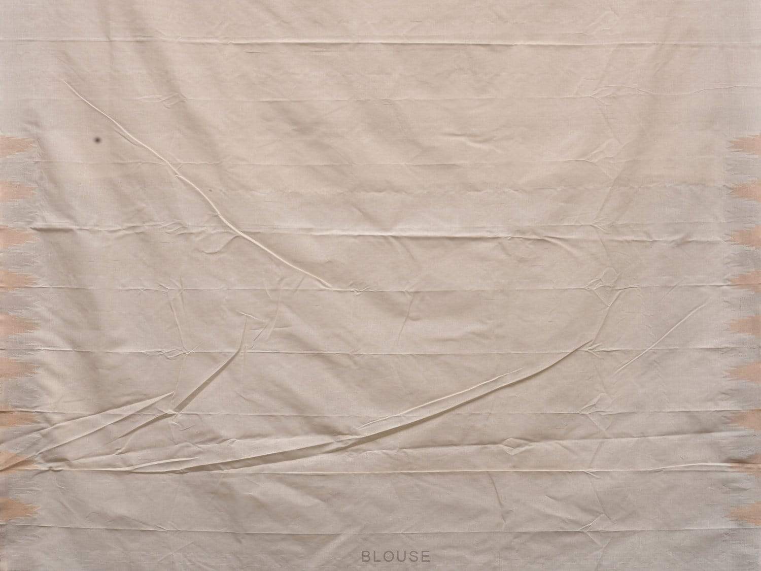 White Khadi Cotton Handloom Grab2Buy with Temple Border and Buta Design - Global Threads 