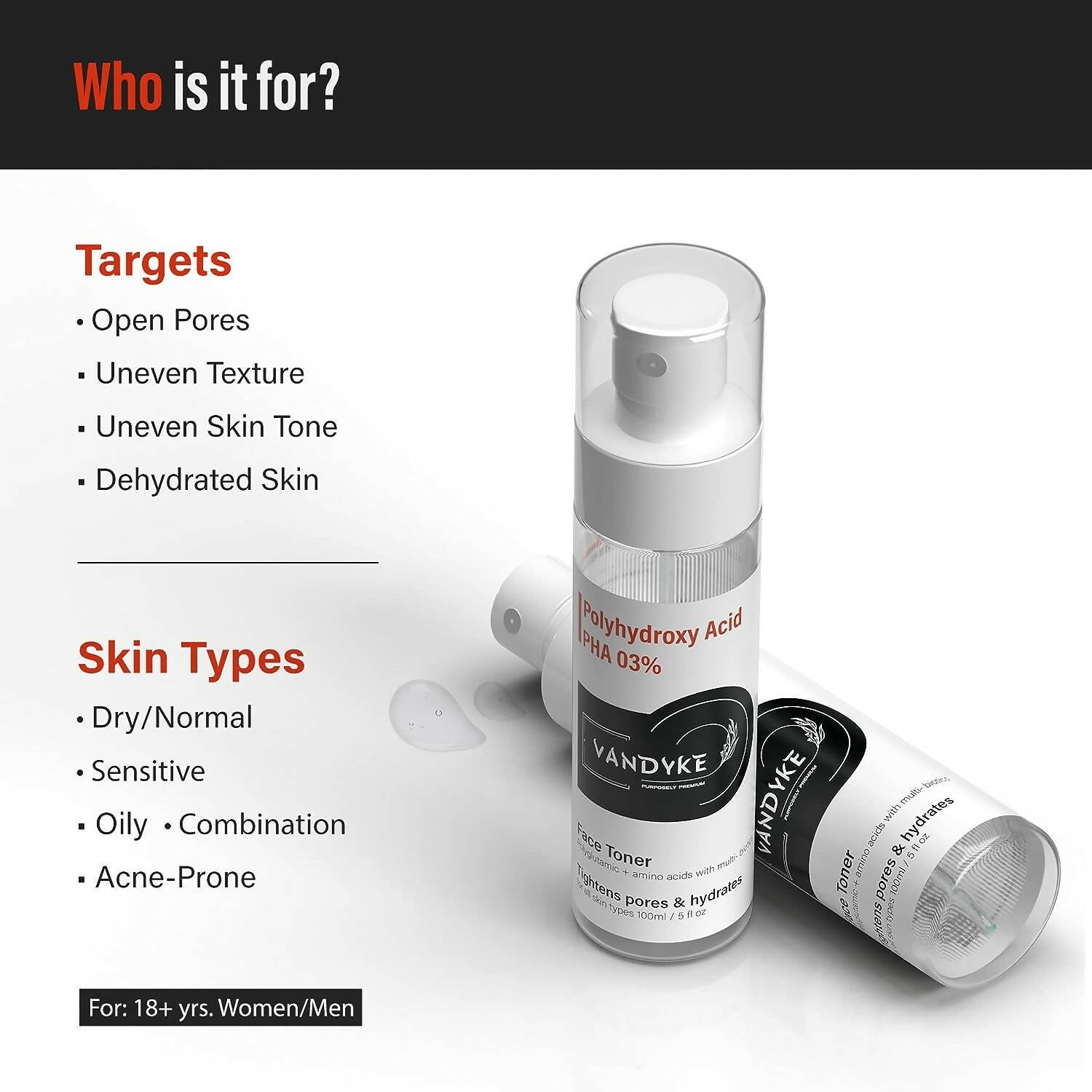 Vandyke 3% PHA Face Toner  Grab2Buy Vandyke Grab2Buy