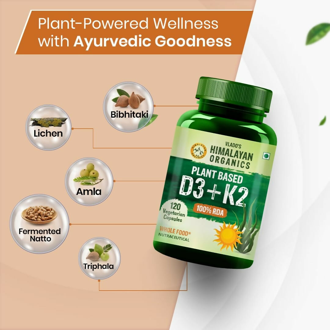Himalayan Organics Vlado’s Plant Based 600iU Supplement Vitamin D3 + K2 