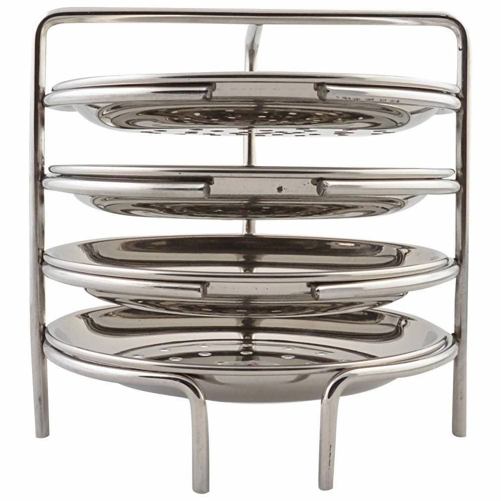 Jain Stainless Steel Small Idiappam Stand - 4 Plates 