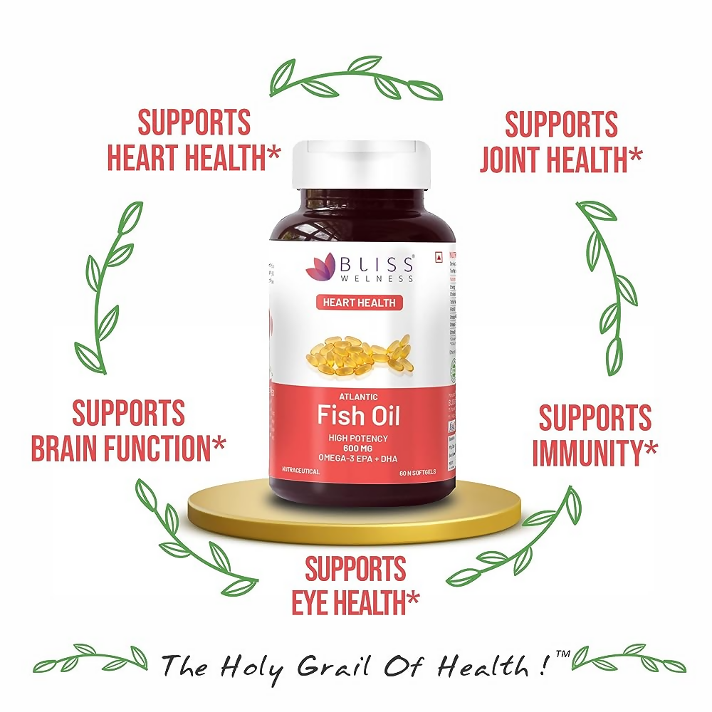 Bliss Welness Fish Oil Softgel Capsules - Grab2buy