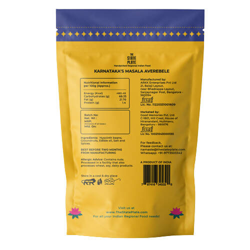 The State Plate Karnataka's Masala Avarebele - Grab2buy