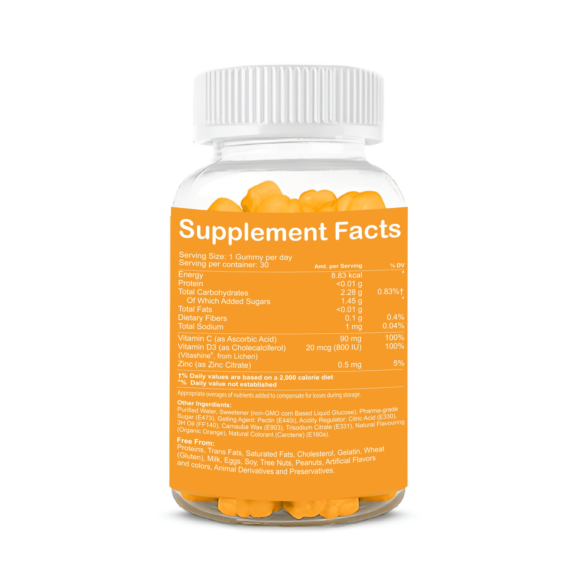 Zenius Vitamin C Orange Gummies for Skin and Hair Health  Grab2Buy Zenius Grab2Buy