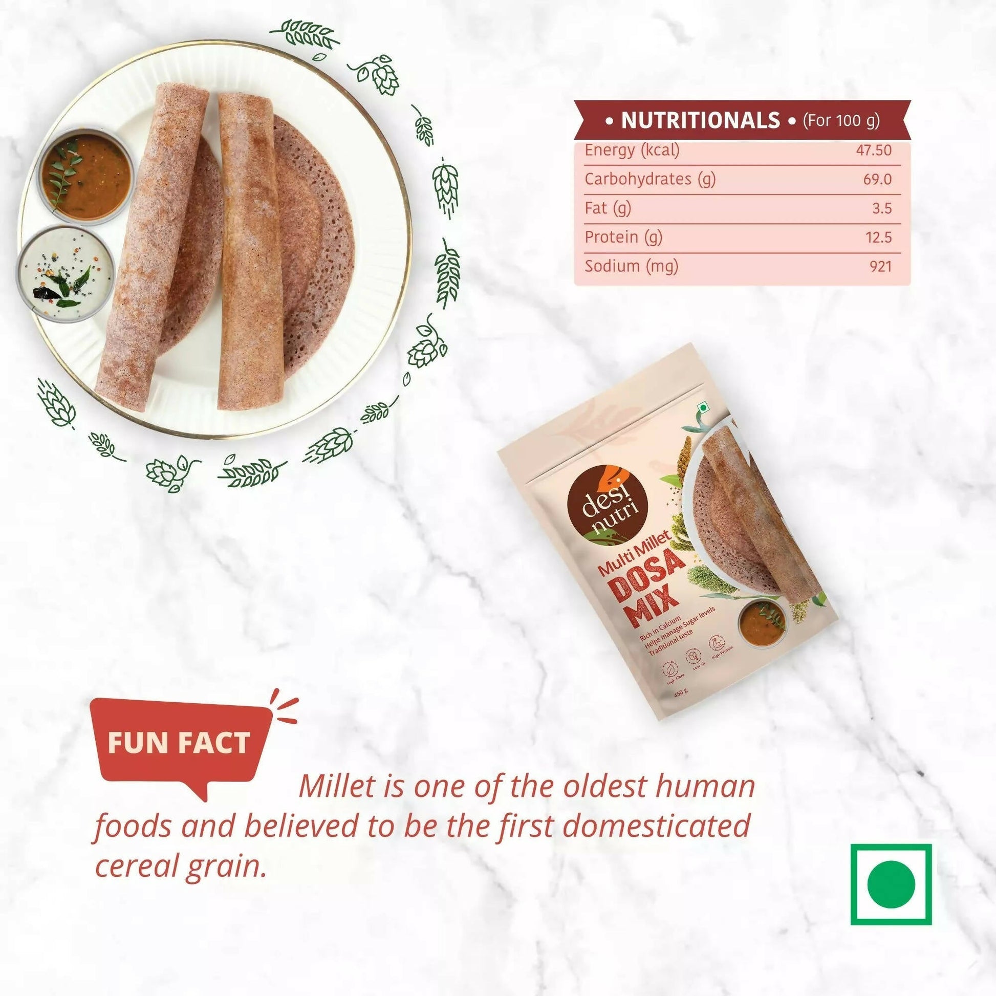 Desi Nutri Multi Millet Dosa Mix 