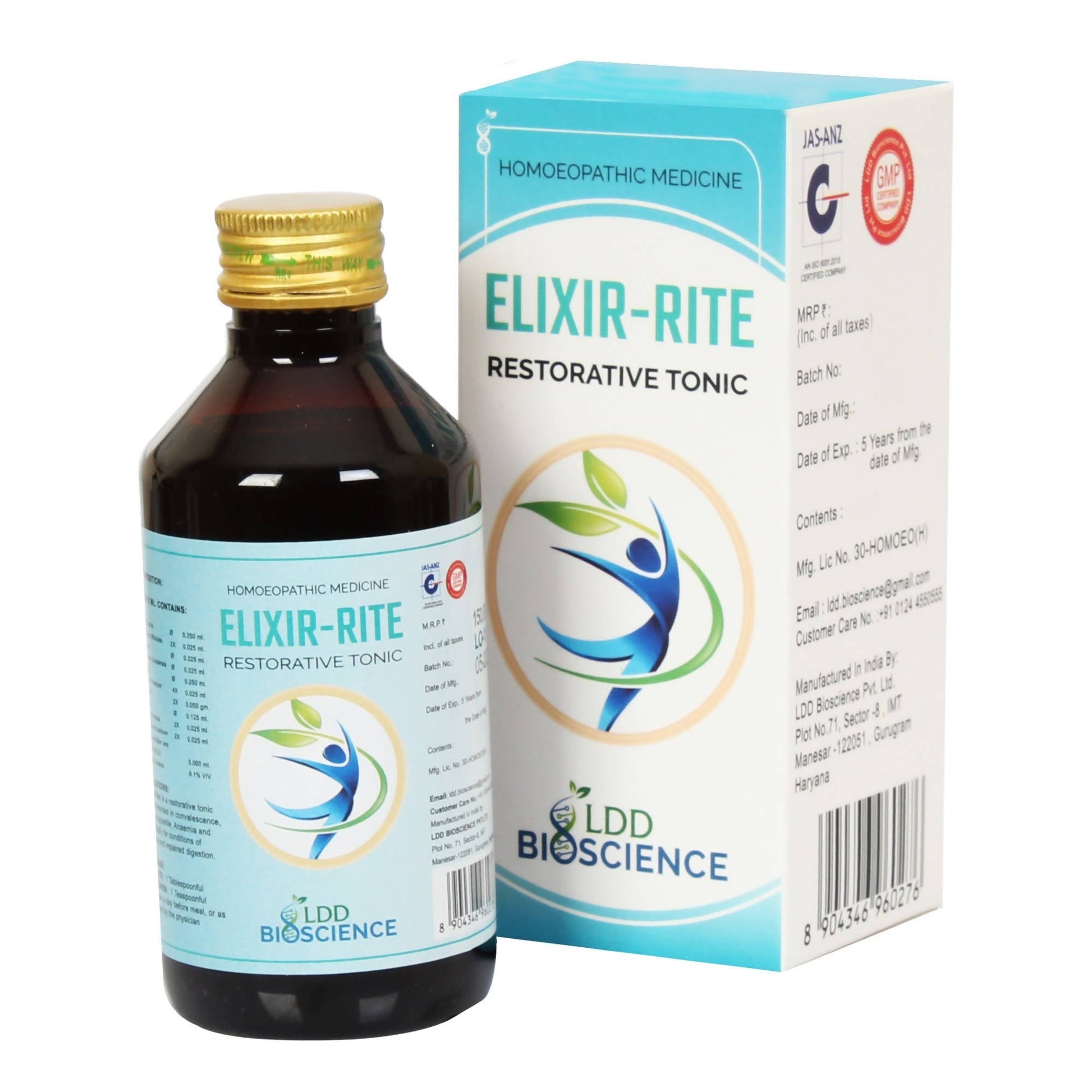 LDD Bioscience Homeopathy Elixir-Rite Restorative Tonic 