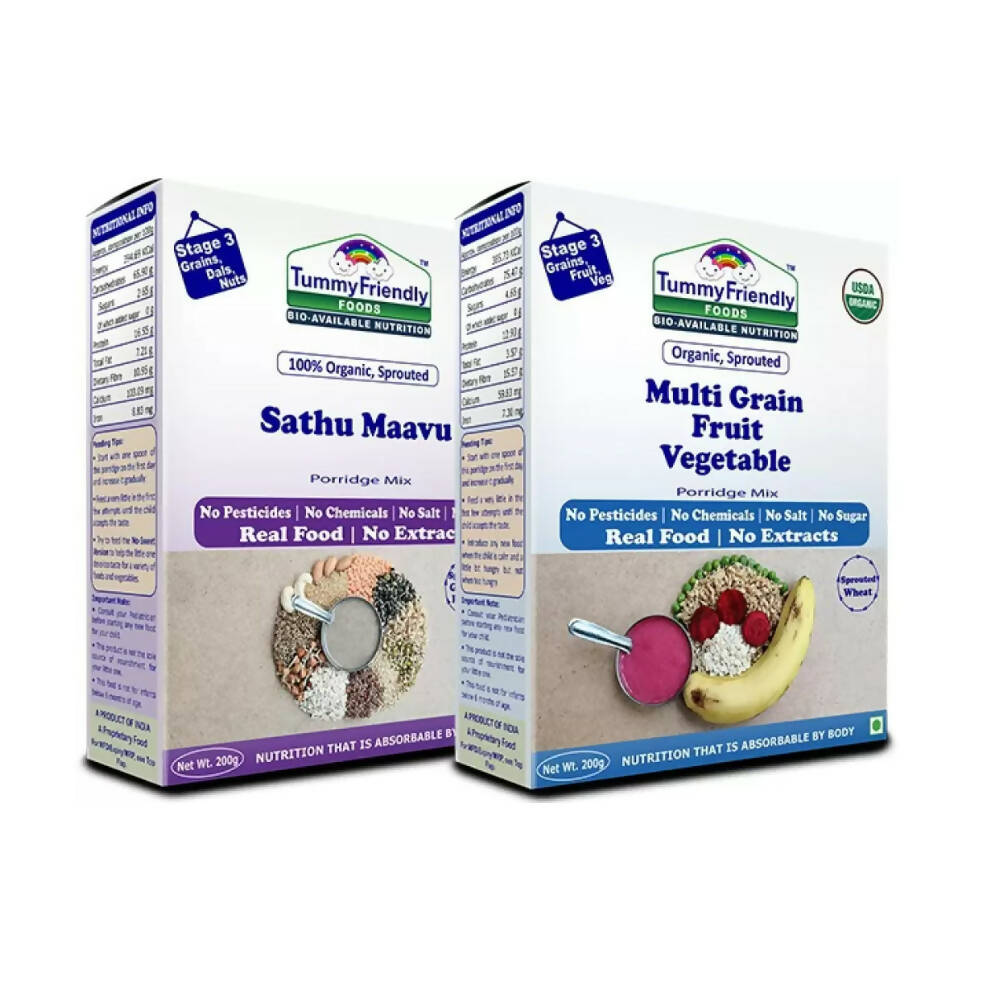 TummyFriendly Foods Organic Sathu Maavu, Sprouted Multi Grain Porridge Mixes  Grab2Buy TummyFriendly Foods Grab2Buy