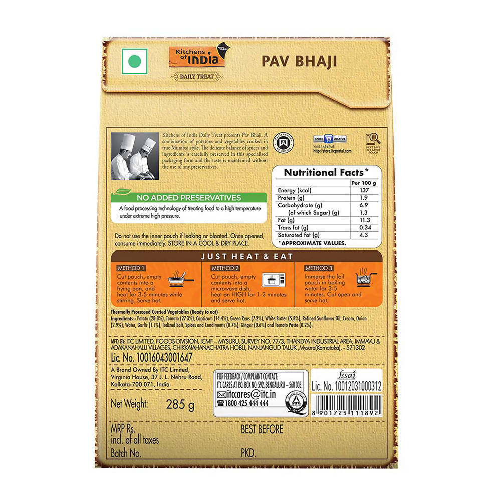 Kitchens of India Pav Bhaji - Grab2buy