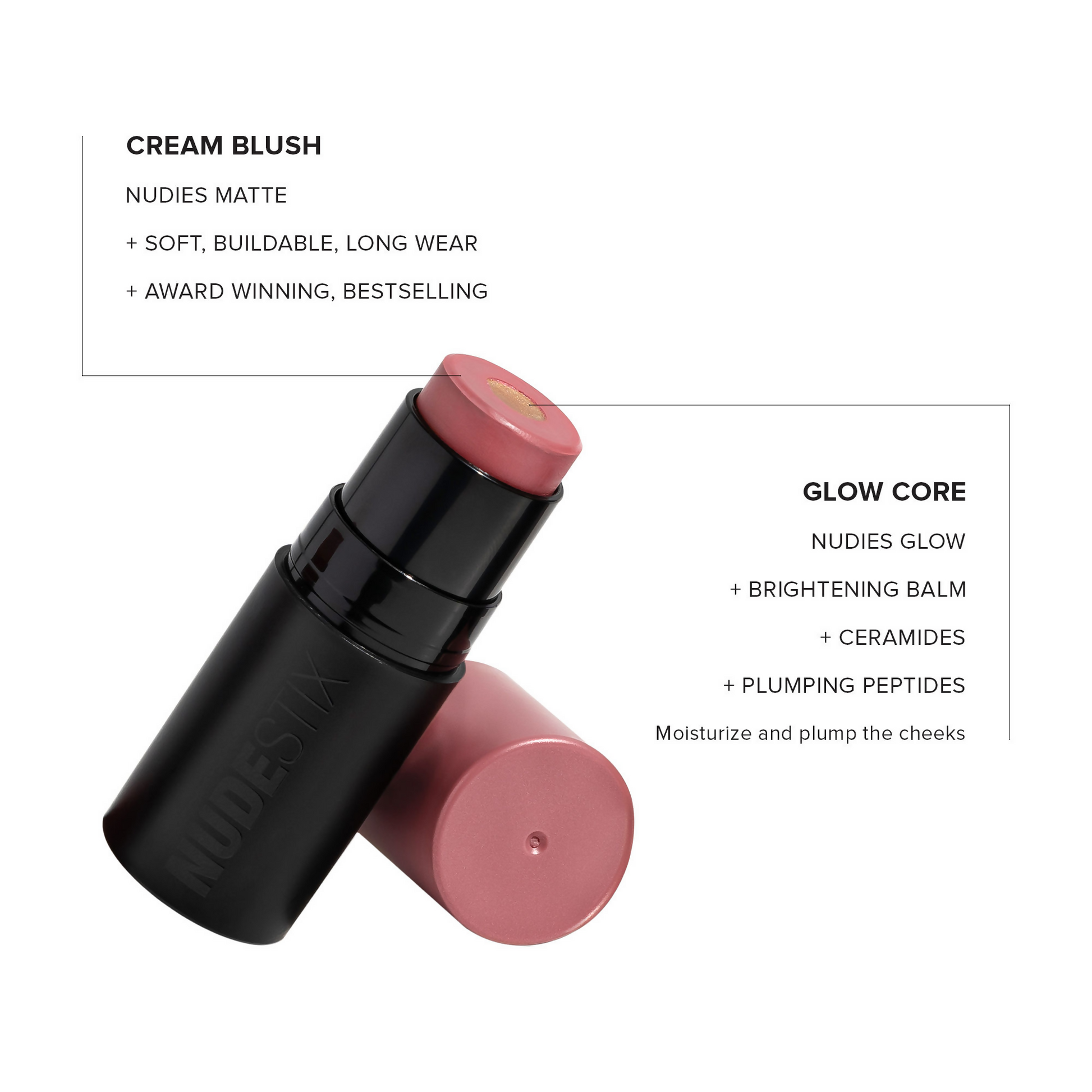 Nudestix Nudies Matte + Glow Core All Over Face Blush - Pink Ice 