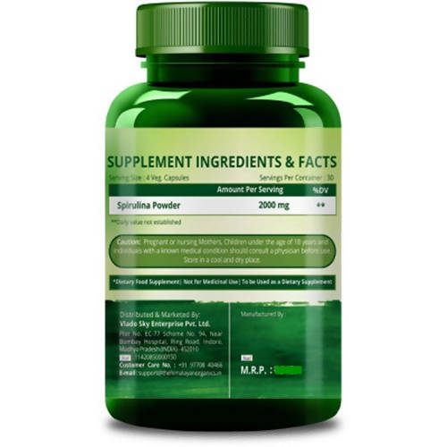 Himalayan Organics Spirulina Vegetarian Capsules 